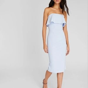 Tiered Overlay Tube Dress - Brand New - NEVER WORN - Light Blue